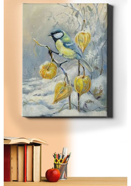 Sayılarla Boyama Seti Kasnaklı Kar ve Kuş 60 x 75 cm