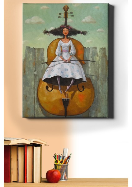 Sayılarla Boyama Seti Kasnaklı Kemancı Kız 50 x 65 cm