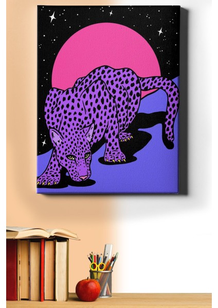 Sayılarla Boyama Seti Kasnaklı Leoparın Uzay Yolculuğu 60 x 75 cm
