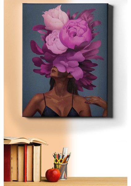 Sayılarla Boyama Seti Kasnaklı Çiçek Kadın 23 40 x 50 cm