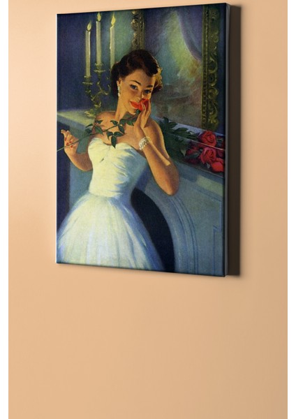 Sayılarla Boyama Seti Kasnaklı Gelin ve Gül 40 x 50 cm