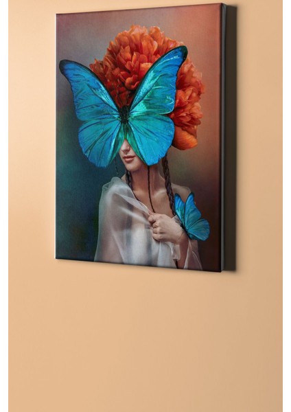 Sayılarla Boyama Seti Kasnaklı Mavi Kelebek ve Kızıl Kadın 50 x 65 cm fiyatları