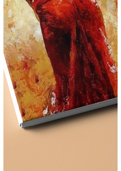 Sayılarla Boyama Seti Kasnaklı Kırmızılı Kadın 2 60 x 75 cm modelleri