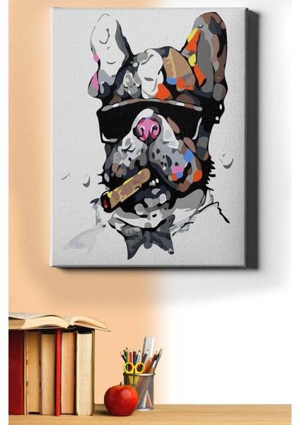 Sayılarla Boyama Seti Kasnaklı Havalı Köpek 60 x 75 cm
