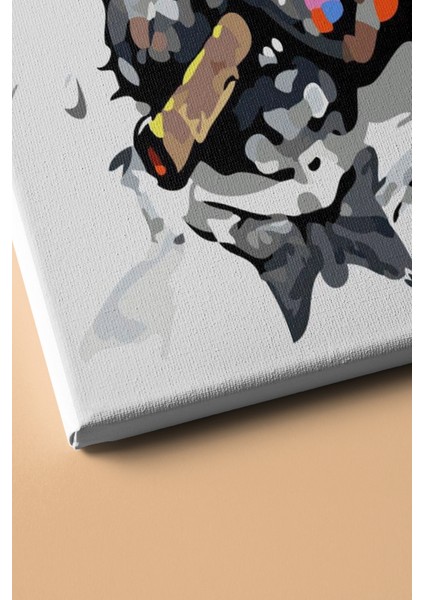 Sayılarla Boyama Seti Kasnaklı Havalı Köpek 60 x 75 cm modelleri