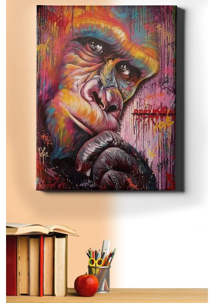 Sayılarla Boyama Seti Kasnaklı Gorilin Bakışı 50 x 65 cm