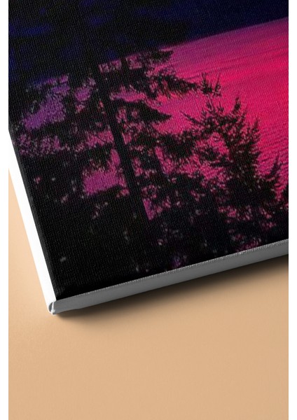 Sayılarla Boyama Seti Kasnaklı Gün Batımı ve Ağaç 50 x 65 cm modelleri