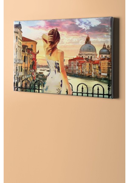 Sayılarla Boyama Seti Kasnaklı Şehre Bakan Kadın 60 x 75 cm fiyatları