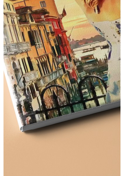 Sayılarla Boyama Seti Kasnaklı Şehre Bakan Kadın 60 x 75 cm modelleri