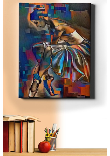 Sayılarla Boyama Seti Kasnaklı Renkli Balerin 40 x 50 cm