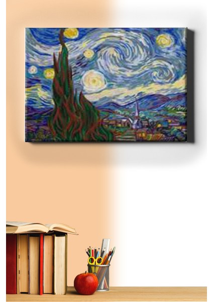 Sayılarla Boyama Seti Kasnaklı Yıldızlı Geceler 50 x 65 cm