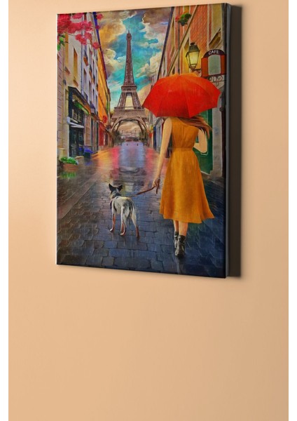 Sayılarla Boyama Seti Kasnaklı Yağmurda Gezinti 60 x 75 cm