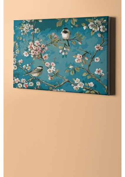 Sayılarla Boyama Seti Kasnaklı Bahar Dalı 50 x 65 cm