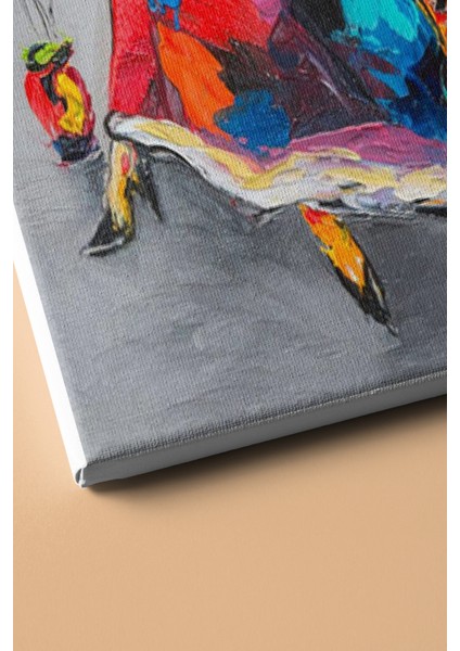 Sayılarla Boyama Seti Kasnaklı Renkli Kadın 7 50 x 65 cm
