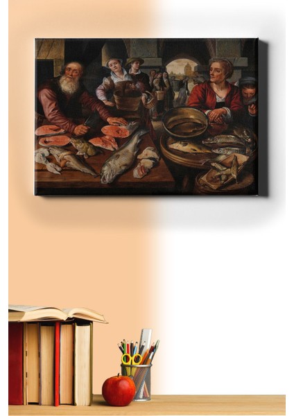 Sayılarla Boyama Seti Kasnaklı Balık Pazarı 60 x 75 cm