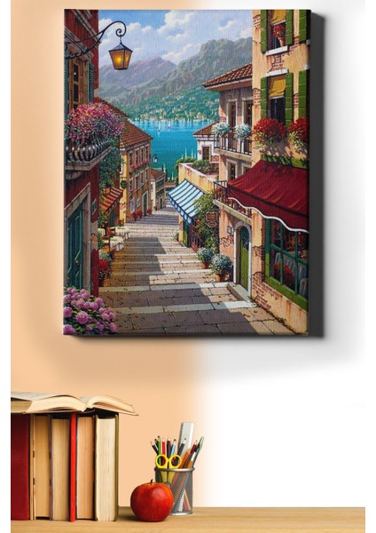 Sayılarla Boyama Seti Kasnaklı Çiçek Sokağı 100 x 140 cm
