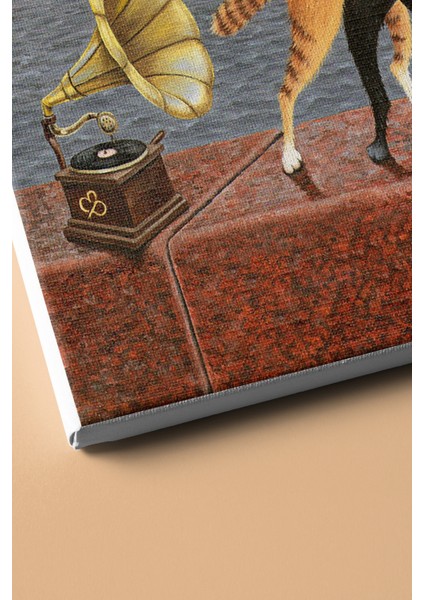 Sayılarla Boyama Seti Kasnaklı Aşık Kedilerin Dansı 60 x 75 cm modelleri