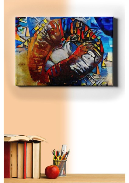 Sayılarla Boyama Seti Kasnaklı Grafiti Dudak 50 x 65 cm