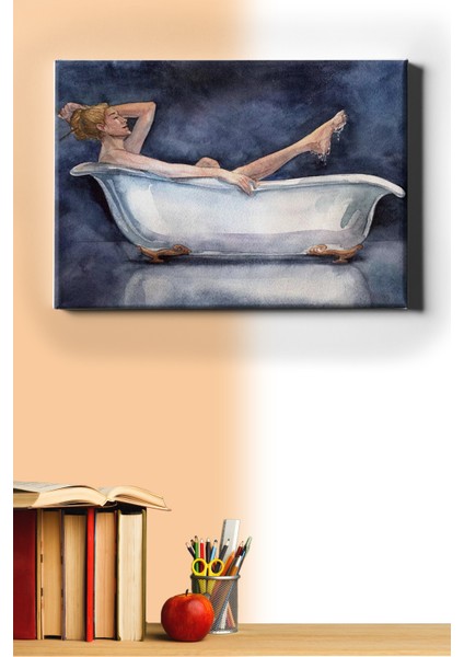 Sayılarla Boyama Seti Kasnaklı Küvette Kadın 60 x 75 cm