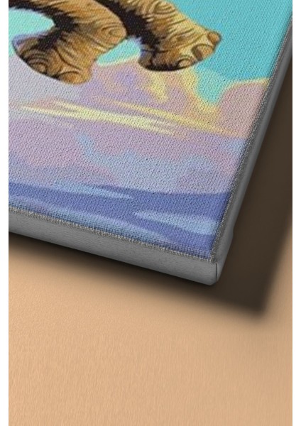 Sayılarla Boyama Seti Kasnaklı Ucan Fil 40 x 50 cm