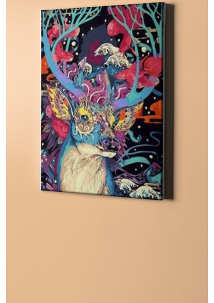 Sayılarla Boyama Seti Kasnaklı Soyut Geyik 60 x 75 cm fiyatları