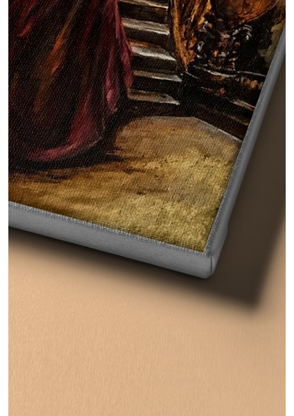 Sayılarla Boyama Seti Kasnaklı Merdivendeki Kadın 40 x 50 cm
