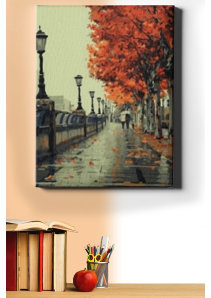 Sayılarla Boyama Seti Kasnaklı Sonbahar Yağmuru 40 x 50 cm