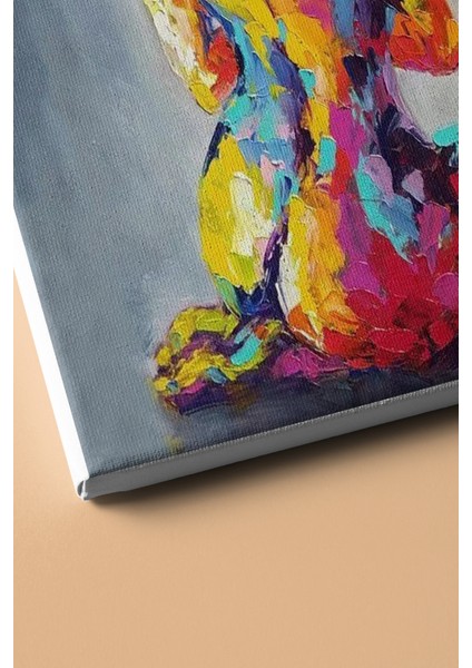 Sayılarla Boyama Seti Kasnaklı Renkli Kadın 8 40 x 50 cm modelleri