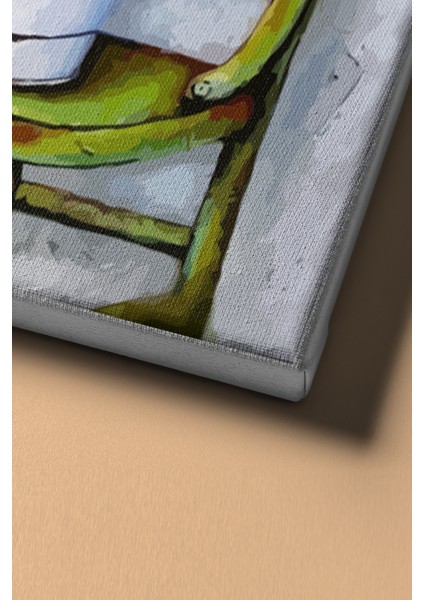 Sayılarla Boyama Seti Kasnaklı Yeşil Sandalye ve Çiçekler 70 x 90 cm