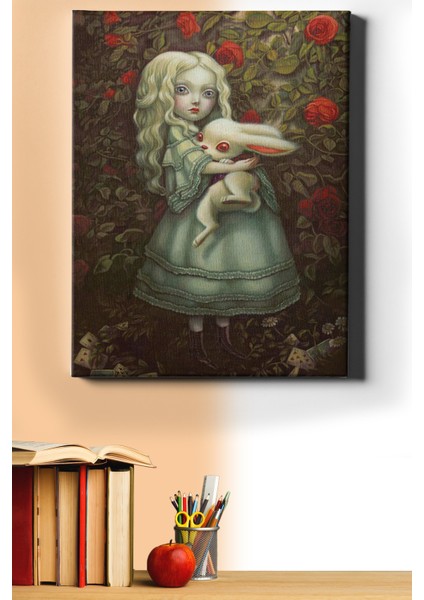 Sayılarla Boyama Seti Kasnaklı Tavşanlı Kız 2 60 x 75 cm