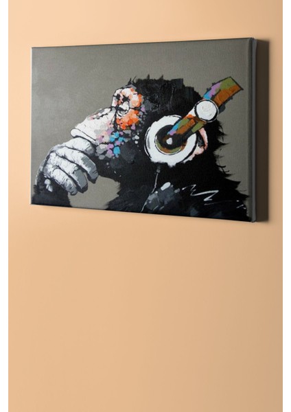 Sayılarla Boyama Seti Kasnaklı Dj Maymun 50 x 65 cm