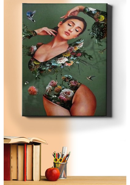 Sayılarla Boyama Seti Kasnaklı Kadının Doğası 2 60 x 75 cm