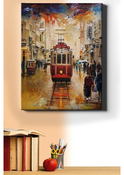 Sayılarla Boyama Seti Kasnaklı Tramvayı Beklerken 60 x 75 cm