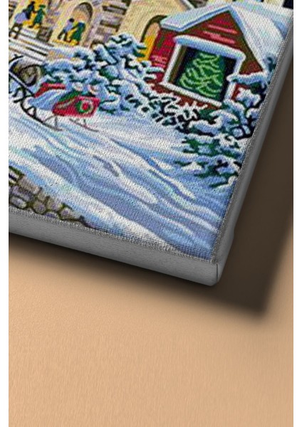 Sayılarla Boyama Seti Kasnaklı Kasabada Kış Keyfi 60 x 75 cm fırsatları