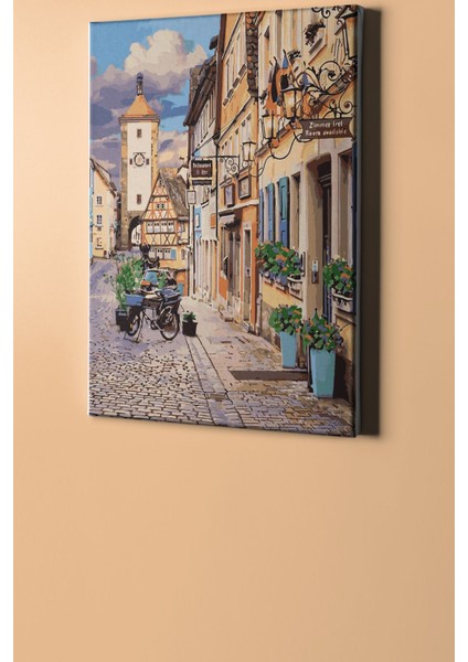 Sayılarla Boyama Seti Kasnaklı Bavyera'da Bir Sokak 40 x 50 cm fiyatları