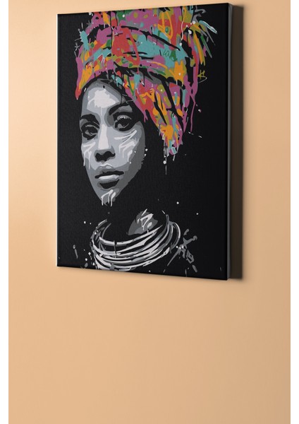 Sayılarla Boyama Seti Kasnaklı Afrikalı Güzel 1 50 x 65 cm fiyatları