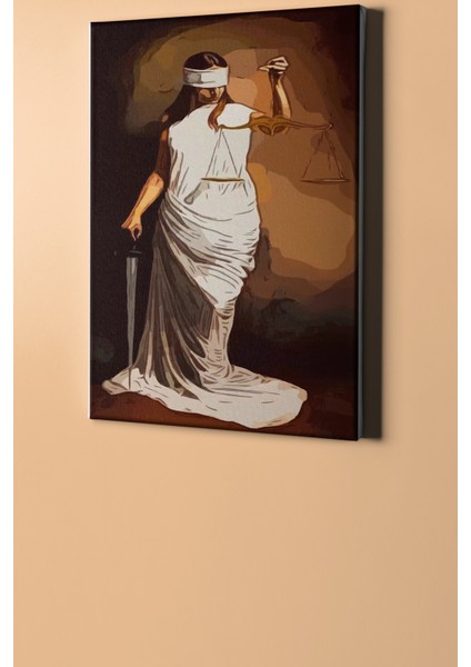 Sayılarla Boyama Seti Kasnaklı Adaletin Dengesi 50 x 65 cm fiyatları