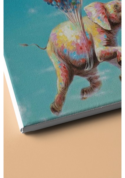 Sayılarla Boyama Seti Kasnaklı Filin Balonla Seyahati 40 x 50 cm