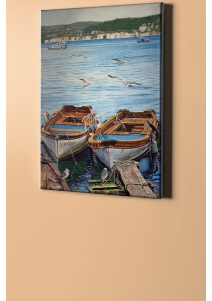 Sayılarla Boyama Seti Kasnaklı Issızlıkta Kayıklar 50 x 65 cm fiyatları