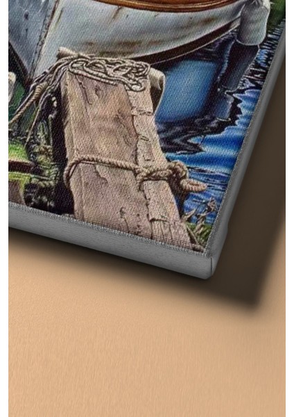 Sayılarla Boyama Seti Kasnaklı Issızlıkta Kayıklar 50 x 65 cm fırsatları