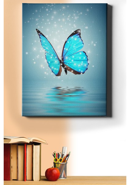 Sayılarla Boyama Seti Kasnaklı Mavili Kelebek 50 x 65 cm