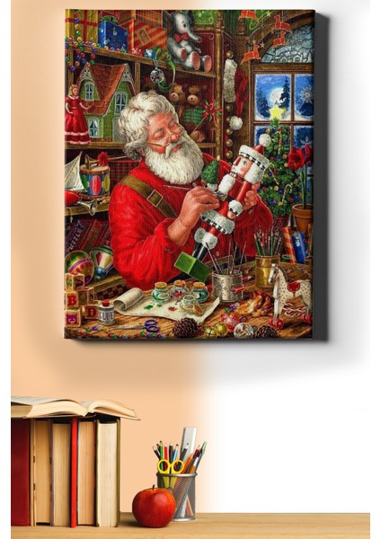 Sayılarla Boyama Seti Kasnaklı Noel Tamircisi 40 x 50 cm