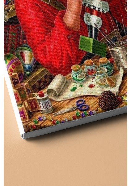 Sayılarla Boyama Seti Kasnaklı Noel Tamircisi 40 x 50 cm modelleri