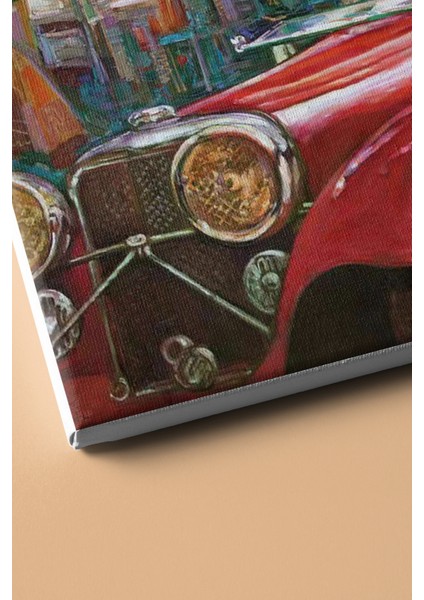 Sayılarla Boyama Seti Kasnaklı Kırmızı Arabal ve Kadın 50 x 65 cm modelleri