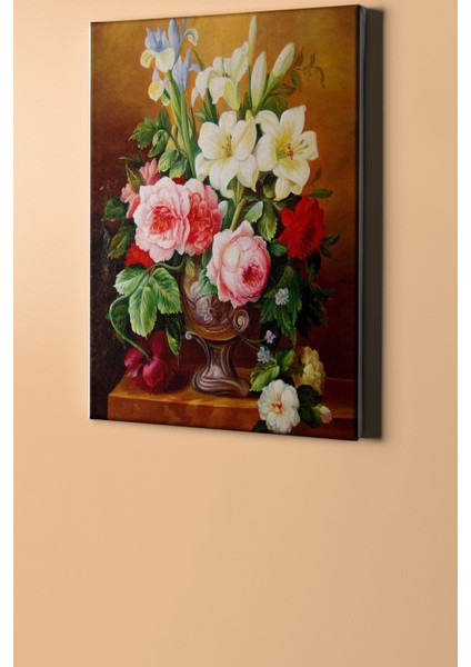 Sayılarla Boyama Seti Kasnaklı Vazoda Renkli Çiçekler 60 x 75 cm fiyatları