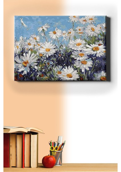 Sayılarla Boyama Seti Kasnaklı Papatyalar 60 x 75 cm