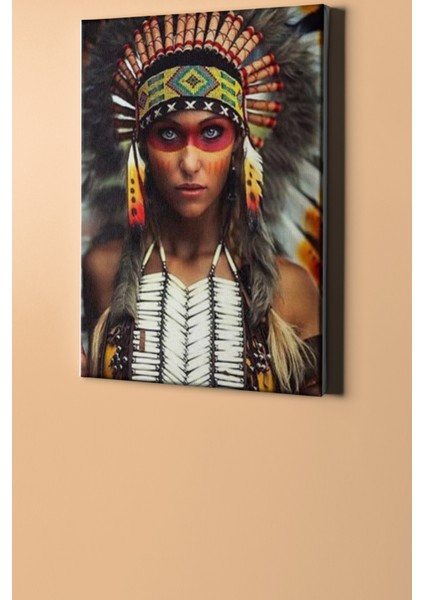 Sayılarla Boyama Seti Kasnaklı Kızılderili Kız 50 x 65 cm fiyatları