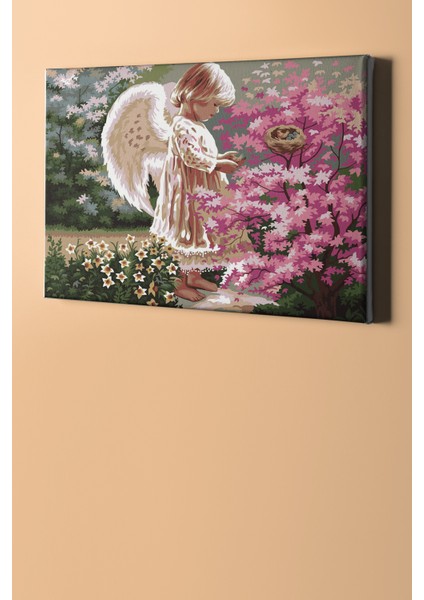Sayılarla Boyama Seti Kasnaklı Melek Kız ve Kuşlar 50 x 65 cm fiyatları