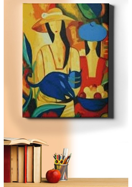 Picasso Kadınlar Sayılarla Boyama Seti Kasnaklı 50*65