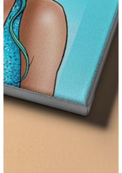 Sayılarla Boyama Seti Kasnaklı Mavi Saçlı Kadın 50 x 65 cm fırsatları